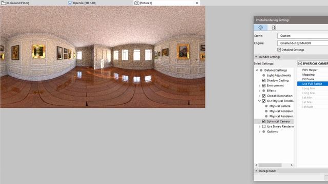 ARCHICAD 22 - CineRender - Spherical Camera смотреть онлайн