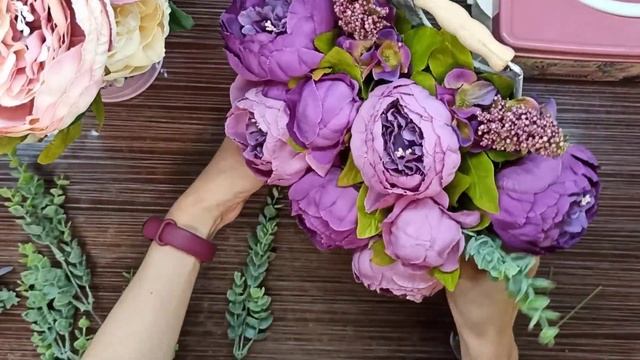 №101? Интерьерная композиция из тканевых пионов ? декор для дома ? DIY? Мастерская Альфии ? смотреть онлайн