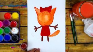 Как нарисовать КАРАМЕЛЬКУ рисуем МУЛЬТИК красками ГУАШЬ