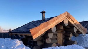 Уникальная баня из огромных бревен сибирского кедра Дома и бани из бревна Nikollog