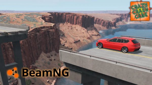 Машины против Разрушенного моста - BeamNG.Drive _ Crazy Crash Car