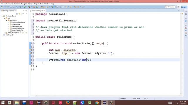 Number is Prime or not ? ( Java Program) смотреть онлайн