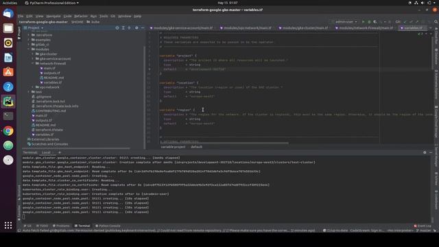 Развертывание Kubernetes GKE кластера при помощи Terraform смотреть онлайн