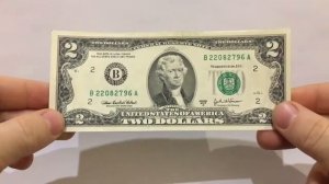 2 ДОЛЛАРА США ПОЛОЖИ В КОШЕЛЁК НА УДАЧУ