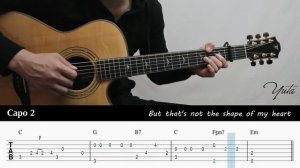 Shape of My Heart - Sting - Fingerstyle Guitar TAB Easy