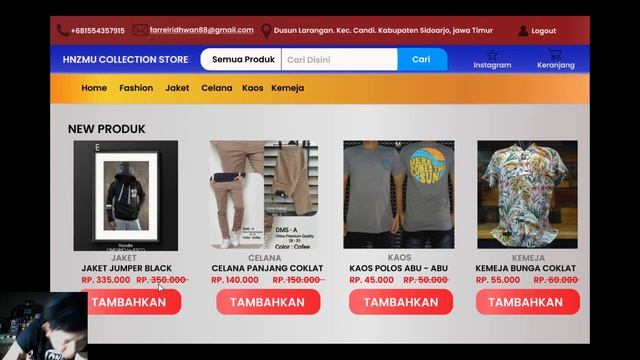 PostTest Prototype Figma Sistem Informasi HNZMU COLLECTION STORE Berbasis Website смотреть онлайн