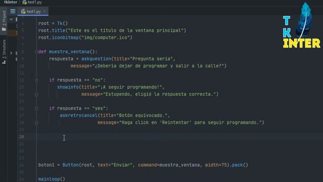 Añadir código a las opciones de los MESSAGEBOX - Curso Tkinter de cero - Capítulo 11 смотреть онлайн