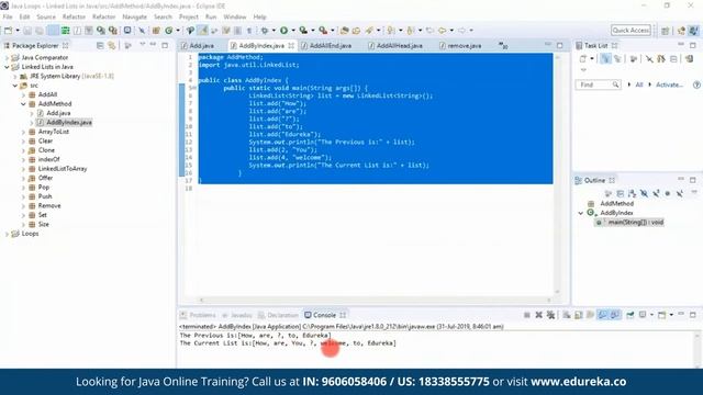 Linked list in Java | Data Structures Implementation | Java Tutorial | Edureka | Java Rewind - 7 смотреть онлайн