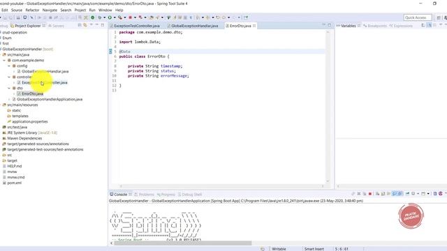 16.2 Spring Boot | Global Exception Handling | @ControllerAdvice & @ExceptionHandler annotation смотреть онлайн