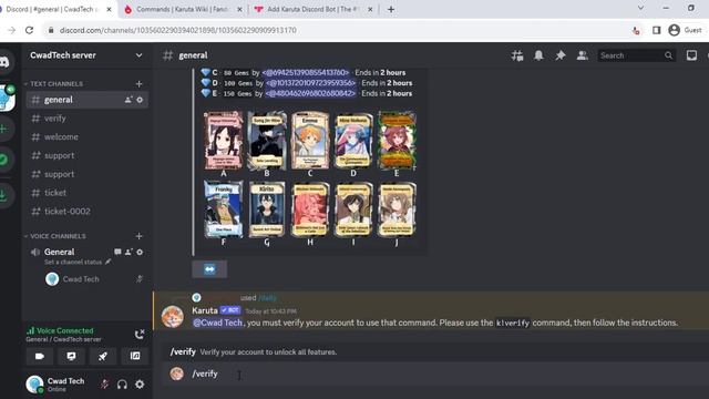 How to Add Karuta Bot in Discord: The Ultimate Anime Collectible Card Game смотреть онлайн