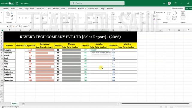 Create a Cell Chart Using (REPT) - Excel смотреть онлайн