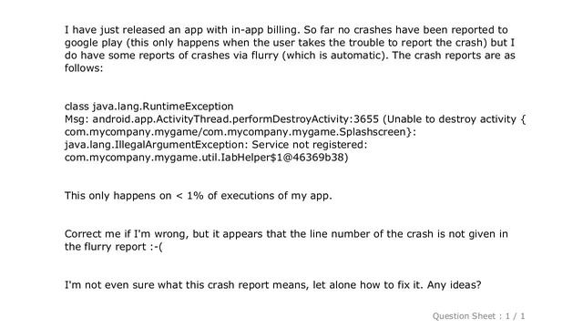 Android : In-app billing (v3) - IllegalArgumentException: Service not registered: смотреть онлайн