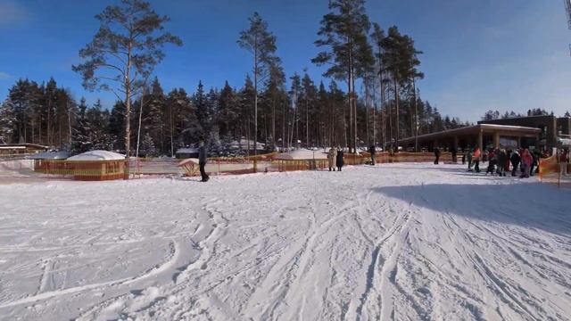 Ohta Park Ski Resort in Saint Petersburg. Горнолыжный курорт "Охта парк" в Санкт-Петербурге. смотреть онлайн