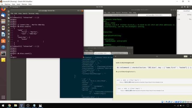 CMPE 281 - MongoDB Sharding and Inter-Region VPC Peering смотреть онлайн