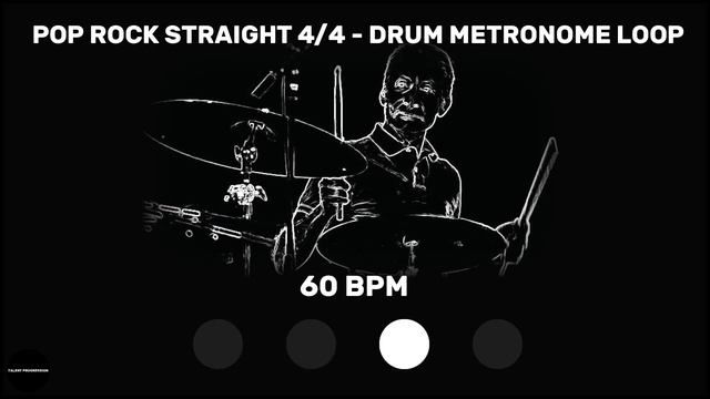 Pop Rock Straight 4/4 | Drum Metronome Loop | 60 BPM смотреть онлайн