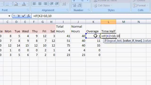 Microsoft Excel Tutorial - Calculating Overtime Pay for Employees смотреть онлайн