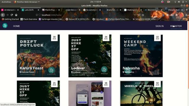 letsdrift events application by flask python смотреть онлайн