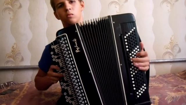 Украинская песня "Ехал казак за дунай" на баяне смотреть онлайн