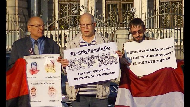 24.09.2020, РИГА, ЛАТВИЯ, Акция у Посольства РФ смотреть онлайн