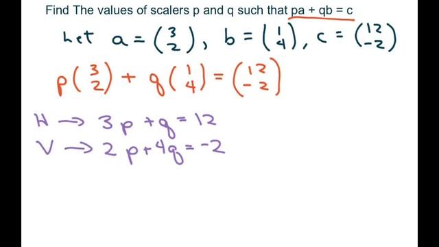 How To Find Scalar values p and q such that pa + qb = c. Math SL смотреть онлайн