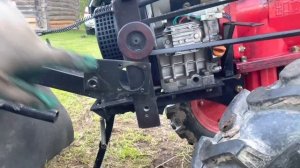 Плавающая косилка Заря для китайского мотоблок с дистанционным натяжителем ремня