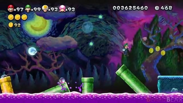 New Super Mario Bros. U Deluxe - Full Game 100% Walkthrough (4 Players) смотреть онлайн