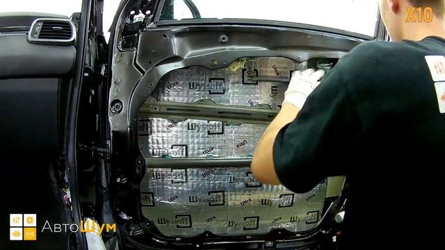 Шумоизоляция дверей Kia Sorento Prime в уровне Премиум. АвтоШум.