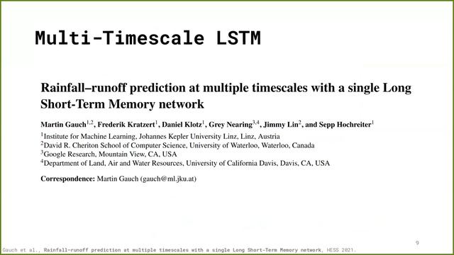 Multi-Timescale LSTM for Rainfall–Runoff Forecasting смотреть онлайн