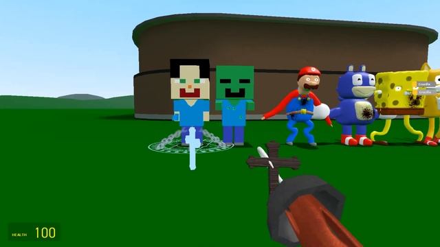 CRUCIFIX vs All 3D SANIC CLONES MEMES and NEXTBOT 2D in garry's Mod! смотреть онлайн