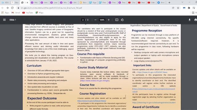 ISRO Launched Free Python Certification Course|12-Days Online Course |GISS & Python Course part-1 смотреть онлайн