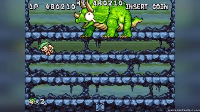 Joe & Mac: Returns - All Bosses (Arcade)