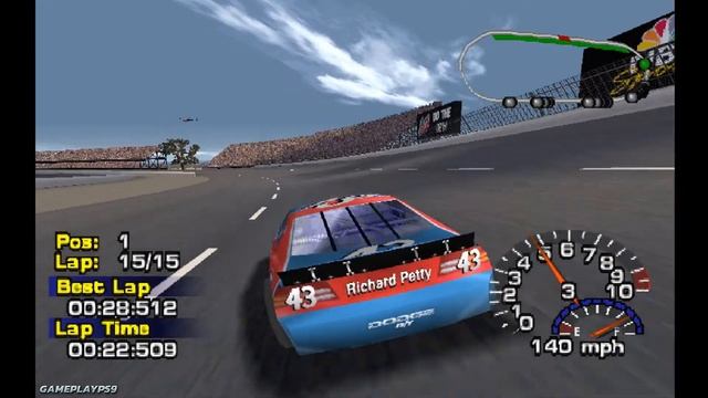 NASCAR Thunder 2002 (PS1 Gameplay) смотреть онлайн