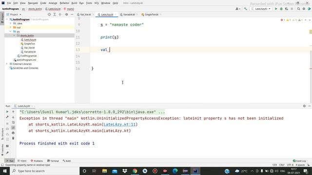 Learn Kotlin - lateinit vs lazy | in Hindi | क्या होता है lateinit and lazy kotlin में смотреть онлайн
