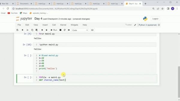 Day 4: Python Magic commands in jupyter notebook | How to save, load and run .py files in jupyter