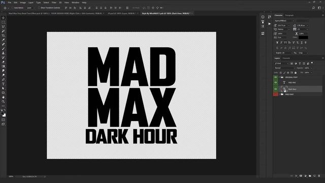 Mad Max: Fury Road Photoshop Text Effect смотреть онлайн