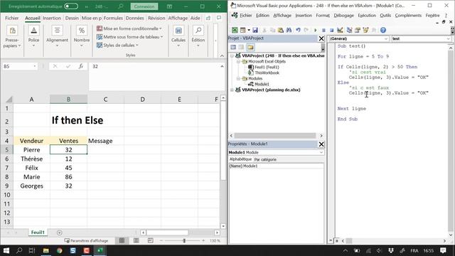 Excel VBA - Les fonctions IF THEN ELSE - La fonction SI en VBA - Docteur Excel смотреть онлайн
