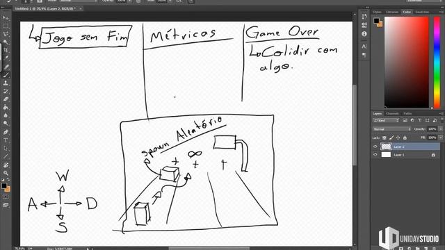 Planejando o game | Curso: Infinity Runner na BGE (UPBGE) смотреть онлайн