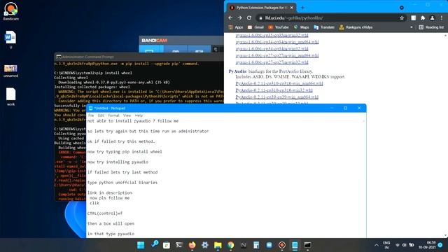 PyAudio Installation error Fix || How to Fix PyAudio || Python addon || jarvis ai || Python смотреть онлайн