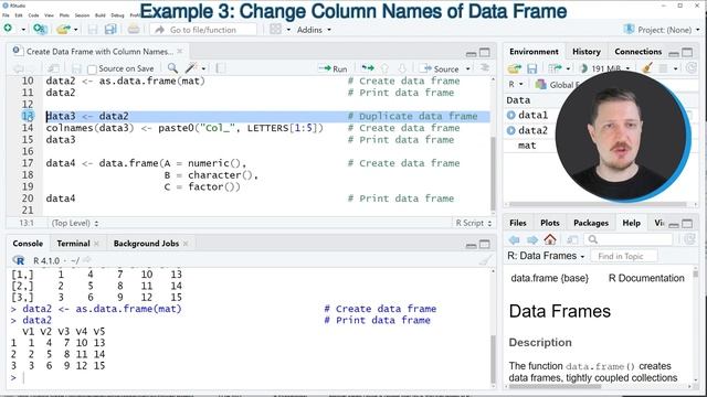 Create Data Frame with Column Names in R (4 Examples) | Construct & Make | From Scratch & Matrix смотреть онлайн