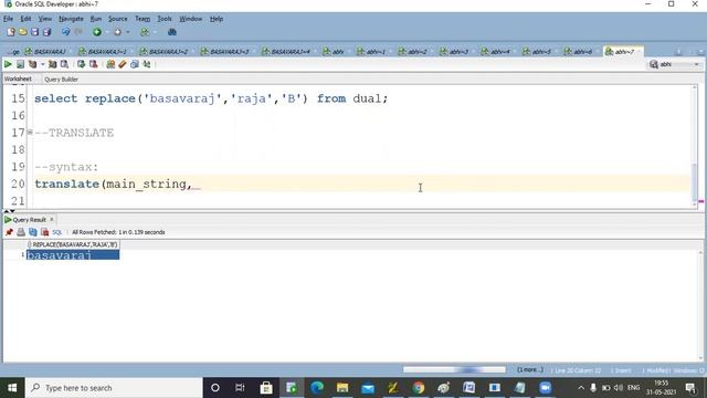 Oracle Replace and Translate functions смотреть онлайн