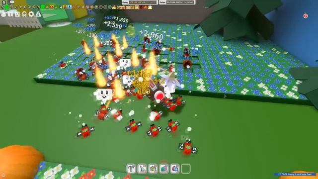 Noob With 50 Gifted Mythic Spicy Bees Is OP In Roblox Bee Swarm Simulator смотреть онлайн