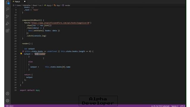 React for Beginners Step 4 Making an API Call + Render Method + componentDidMount смотреть онлайн