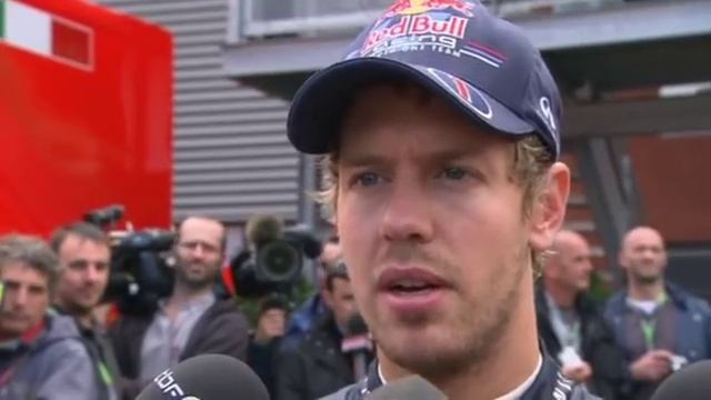 Sebastian Vettel on BBC F1 forum post race interview Spa 2011 смотреть онлайн