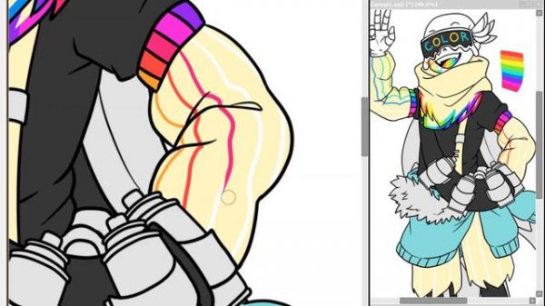 [Undertale au] Speedpaint - Fresh!Ink Sans