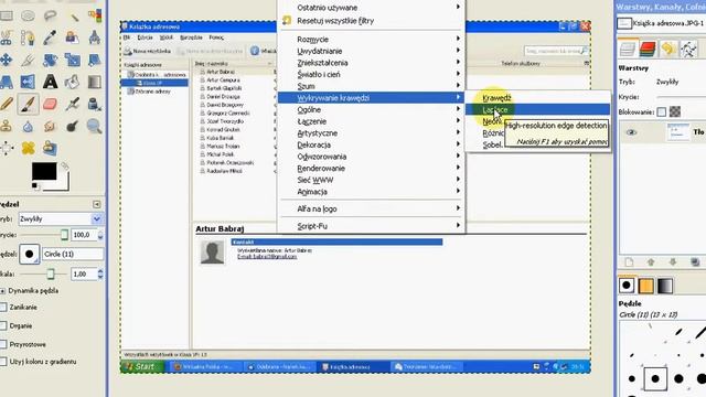Gimp filtr: szum→laplace смотреть онлайн