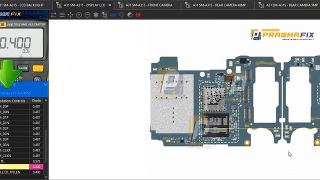 SAMSUNG A31 SM-A315 : LCD BACKLIGHT WAYS, DISPLAY LCD & SIMCARD - SDCARD WAYS