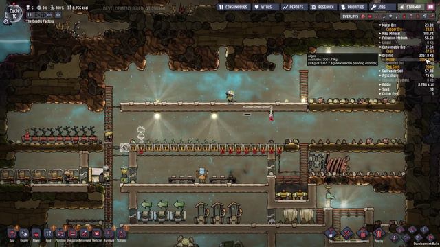 First 40 cycles, Selection, Jobs, Power, Food storage, Farming. Tutorial 1 Oxygen not included смотреть онлайн