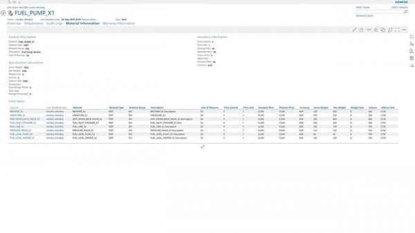 For-purpose' app - data federation PLM & ERP (Tc, SAP, Oracle EBS)