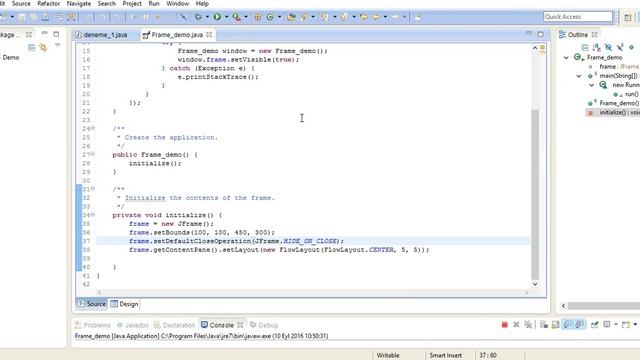 Java 22 GUI JFrame смотреть онлайн