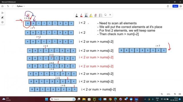 Leetcode # 80. Remove Duplicates from Sorted Array II (Python) смотреть онлайн